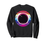 Solar Eclipse 2024 70s 80s Vaporwawe Total Eclipse Graphic Sweatshirt