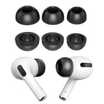 Memory Foam Ear Tips for AirPods Pro Ear Tips Ear Buds,Reducing Noise in-Ear Eartips Accessories Fit for Airpods 3/Airpods Pro,Fit in The Charging Case(S/M/L, Black)