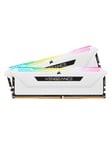 Corsair Vengeance RGB PRO SL DDR4-3200 - 16GB - CL16 - Dual Channel (2 stk) - Intel XMP - Hvit med RGB