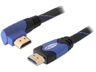 Delock Vinklet HDMI kabel - UHD 4K/30Hz  - Blå - 5 m