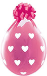 Valentines Big Hearts Qualatex 18" Clear Balloons x 5 - Stuffing or Air Fill