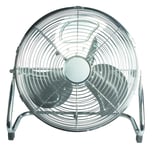 14 Inch 3 Speeds Stylish Chromed Metal Portable Floor Standing Cooling Fan New