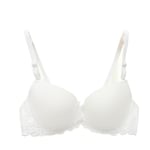 Women Girl Seamless 3/4 Cup Push Up Bra Adjustable Support White 75b