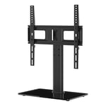 GRIFEMA Universal Table Top Pedestal TV Stand for 26"-55" LCD LED TVs, Height Adjustable TV Base Stand with Tempered Glass Base, Cable Management, Holds 45 KG & Max. VESA 400x400mm GB1005