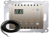 Kontakt-Simon Simon 54 Temperaturregulator med display med ekstern sensor 16(2) A 230V matt gull DTRNSZ.01/44