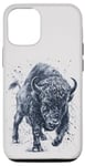 Coque pour iPhone 12/12 Pro Rage of the Beast : Vintage Bison Buffalo