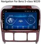 QXHELI Navigation GPS Car Radio Player Android Double Din À Écran Tactile Voiture Navigation GPS Voiture Bluetooth Stéréo WiFi Haut-Parleur MirrorLink SWC pour Mercedes Benz S-Class