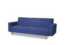 Leader Lifestyle Sofabed, Polyester fabric, Navy, Sofa Dimensions: W216 x D85 x H79cm