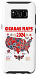 Coque pour Galaxy S8 Cartes Cicada 2024 BROOD XIX, XIII The Cicada Reunion U.S 2024