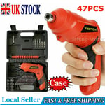 Cordless Electric Screwdriver and Bit 47PCS Set Rechargeable Drill Power USB Kit