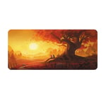Large mouse pad rubber game mouse pad fixed edge natural landscape-mat_3_size_900x400x2mm