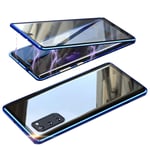 Case for Samsung Galaxy S20 Magnetic Cover,KEKBOX 360° Metal Frame Full Body Protection Case Tempered Glass Front and Back Camera Lens Protector Cover Magnetic Adsorption Shockproof Bumper Case-Blue