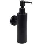 EXLECO Soap Dispenser 304 Stainless Steel 200ml Wall Mounted Manual Black Soap Dispenser for Shampoo Shower Gel