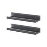 Floating Picture Ledge Wall Shelves - 32.5cm - Pack of 2