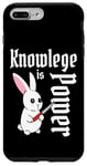 iPhone 7 Plus/8 Plus Knowledge Is Power Cute Kawaii Cartoon Bunny Rabbit Knife Case