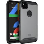 TUDIA DualShield Designed for Google Pixel 4a Case (2020), [Merge] Shockproof Dual Layer Military Grade Tough Hard Slim Phone Case Cover - Metallic Slate
