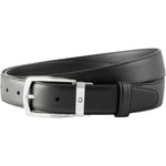 Montblanc Belt Trapeze Shiny Stainless Steel Pin Buckle Black