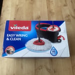 Vileda Mop and Bucket Set Easy Wring and Clean Microfibre Grey Comfort Cleaning