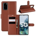 Plånboksfodral Samsung Galaxy S20 FE Brun Med Ställ