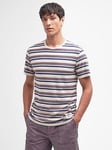Barbour Whitwell Textured Stripe Tailored T-shirt - Purple, Purple, Size 3Xl, Men