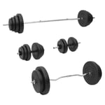 Barbell and Dumbbell with Plates Set 120 kg vidaXL