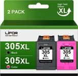 LIFOR 305XL Ink Cartridges Replacement for HP 305 Ink Cartridges Black and Colou