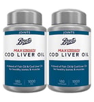 Boots Max Strength Cod Liver Oil 1000mg Bundle: 2 x 180 Capsules (1 year supply)