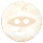 Groves Fish Eye Button, 17mm, Pack of 5, Cream