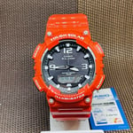 Casio AQ-S810WC-4A Digital Analog Red Resin Solar Power Illuminator Sport Watch