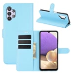 samsung Samsung A32 4G PU Wallet Case Light Blue