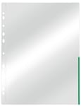 Esselte Signalficka, A4, topp+höger, Grön, 100 st