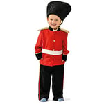 PRETEND TO BEE Queen's Guard Royal Guardsman Fancy Dress Costume for Kids, Red & Black, 5-7 Years