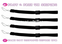 4x Black Hand Wrist Strap For Wii Remote Controller PSP DSL 3DS DSi 2DS Switch