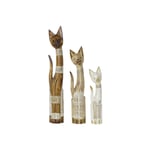 Dekorativ figur 8424001848201 16 x 7,5 x 100 cm 15,5 x 7 x 99,5 cm Natur Beige Hvid 80 cm Katte