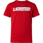 Champion Crewneck T-skjorte Barn - Rød - str. 102 - 107