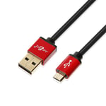 JuicEBitz® 2m Premium 20AWG Micro USB Fast Charger & Data Cable for Android Devices, Samsung Galaxy, Sony, HTC, LG, Nexus, Motorola, Huawei, Fire & Now TV Sticks, and more.
