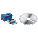 GKS 18V-68 GC (Solo L-Boxx Parallel Guide) + 2608640800 Speedline Wood Circular Hand Saw Blade, 190mm x 2.6mm x 30mm, 12 Teeth, Silver