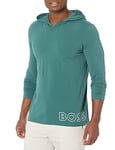 Hugo Boss Men's Identity Long Sleeve Lounge T-Shirt Undershirt, Open Green, Medium