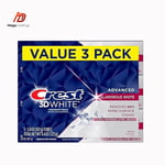 Crest 3D White Fluor Toothpaste Value 3 Pack Charcoal 323g