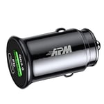 APM 38W Chargeur Voiture Allume Cigare, 2 Ports, USB-A, Quick Charge 3.0, 18W, USB-C, PD 20W, Noir, Compatible iPad iPhone 15 14 Pro Max 13 Pro Plus 12 Mini 11 Samsung Galaxy S23 S22, 570353