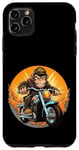 Coque pour iPhone 11 Pro Max singe moto / motocycliste singe