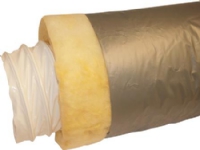 VALLY-MATIC Flexslange VMFPE ISO Ø202 mm, kondensisoleret. For udsugning af fugtig luft fra emhætte el. tumbler. Længde 4 m, 25 mm isolering.