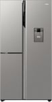 Haier 574L Three-Door Side-by-Side Refrigerator Freezer, Water. Satina - HRF575XHS