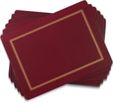 Portmeirion Home & Gifts Pimpernel Classic Burgundy Placemats - Set of 4 Large,