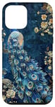Coque pour iPhone 12 mini Bleu paon floral