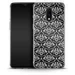caseable OnePlus 7 Pro Mobile Phone Case - Silicone Protective Case - Shock-Absorbing & Scratch-Resistant Surface - Colourful Design - Black French Lillies - Floral Flowers