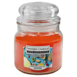 Yankee Candle Tropical Fruit Punch Citrus Orange Scent Medium Glass Jar  340g