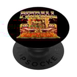 Pinball Arcade Game Flames Style années 90 Bootleg PopSockets PopGrip Adhésif