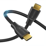 sonero PHC010 Premium certifié Câble HDMI High Speed avec Ethernet avec connecteurs design, 4 K UltraHD, 3D Full HD, 18 Gbps, HDR, 0,50m