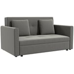 Convertible 2 Seater Sofa Bed with 2 Cushions Storage Living Room